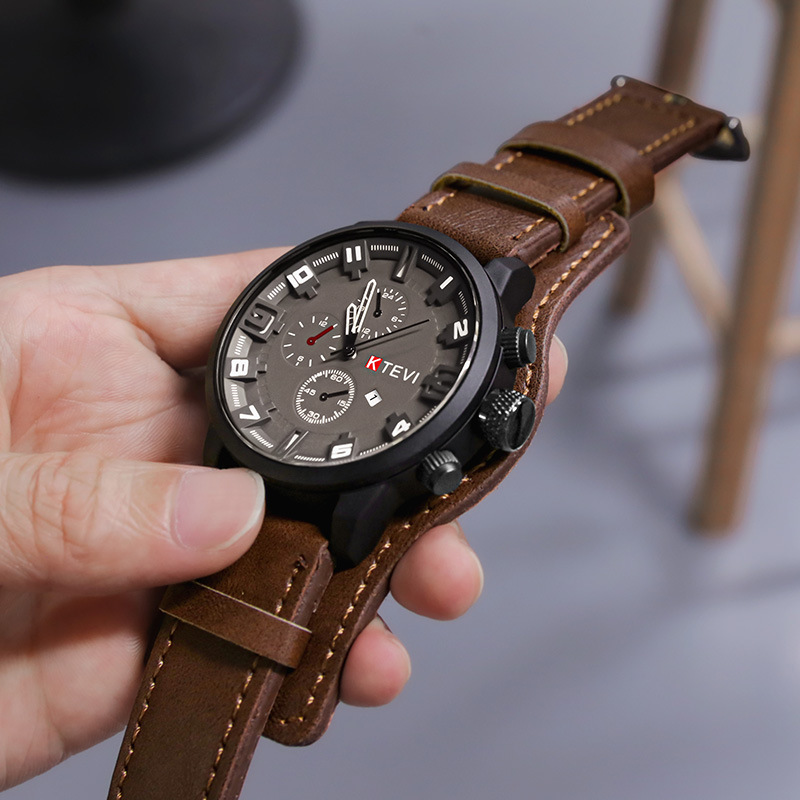 Solar Powered Watch - Retro herenhorloges Klassiek luxe zakelijk quartzhorloge