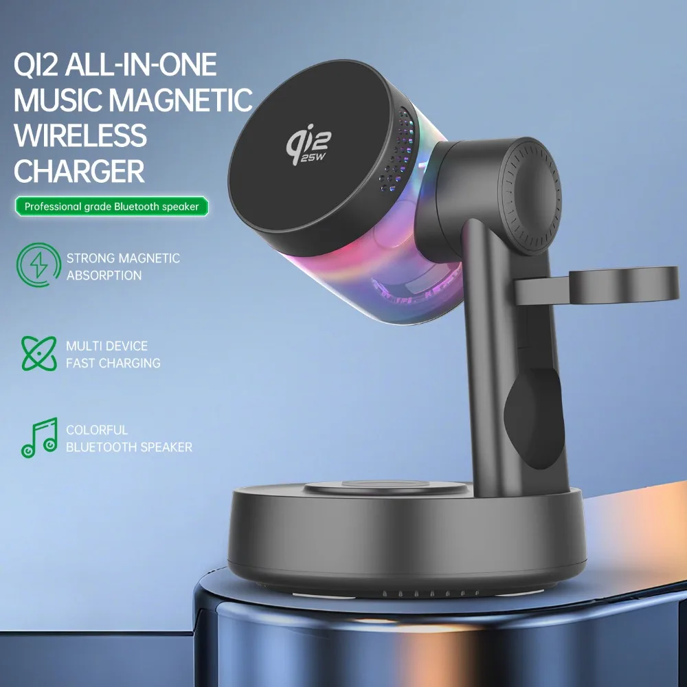 Smartwatch Watches With Bluetooth - Qi2 25W RGB Licht Magnetische Draadloze