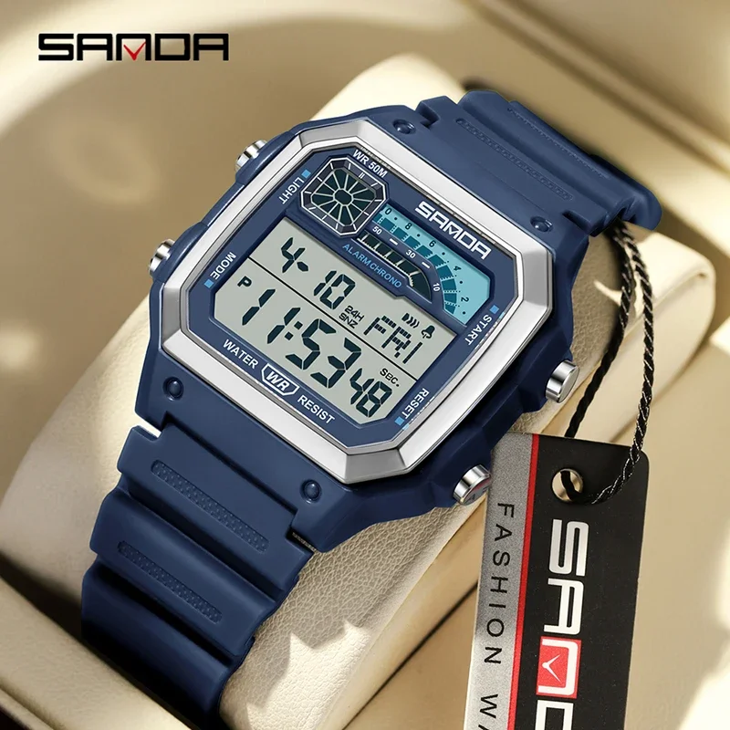 Tide Watch Surf - SANDA 6196 LED Sport Elektronisch Horloge