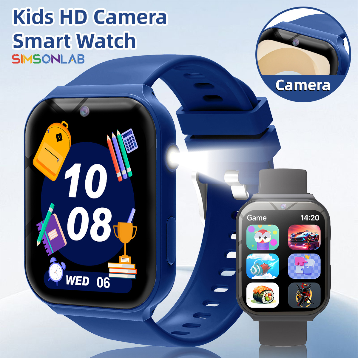 Smartwatch Watches For 12 Year Old Boy - Studiepartners voor Kinderen HD Camera Zaklamp
