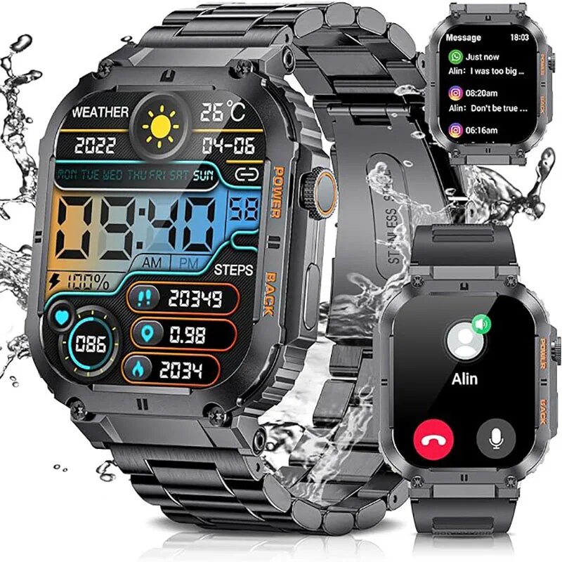 Smartwatch Watches With Bluetooth - Lige Outdoor Sport Fitness Smartwatch Voor