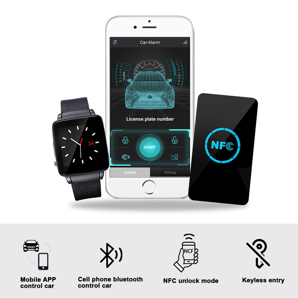 Smartwatch Watches With Bluetooth - NFC mobiele telefoon horloge gemodificeerd auto