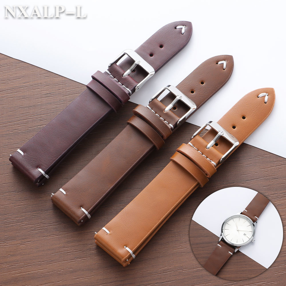Omega Watches Smartwatch - Stiksels Armband 18mm 20mm 22mm voor