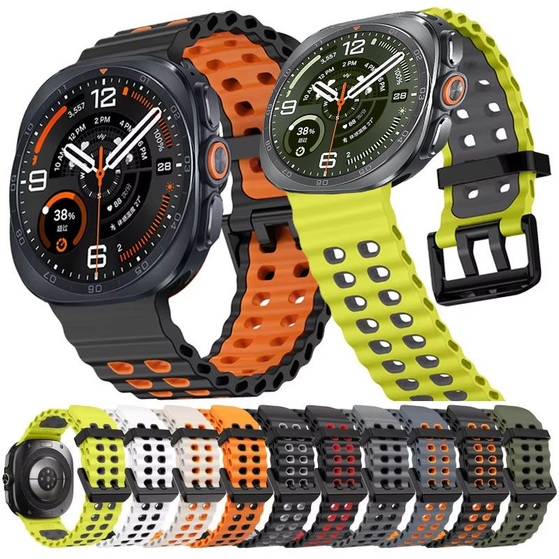 Tide Watch Surf - Twee-kleurige siliconen band voor Samsung Galaxy