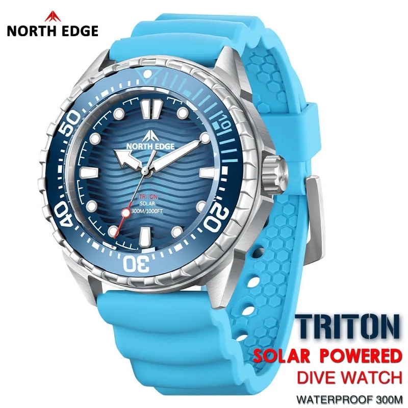 Solar Powered Watch - NORTH EDGE 2025 Nieuwe TRITON Zonne-energie