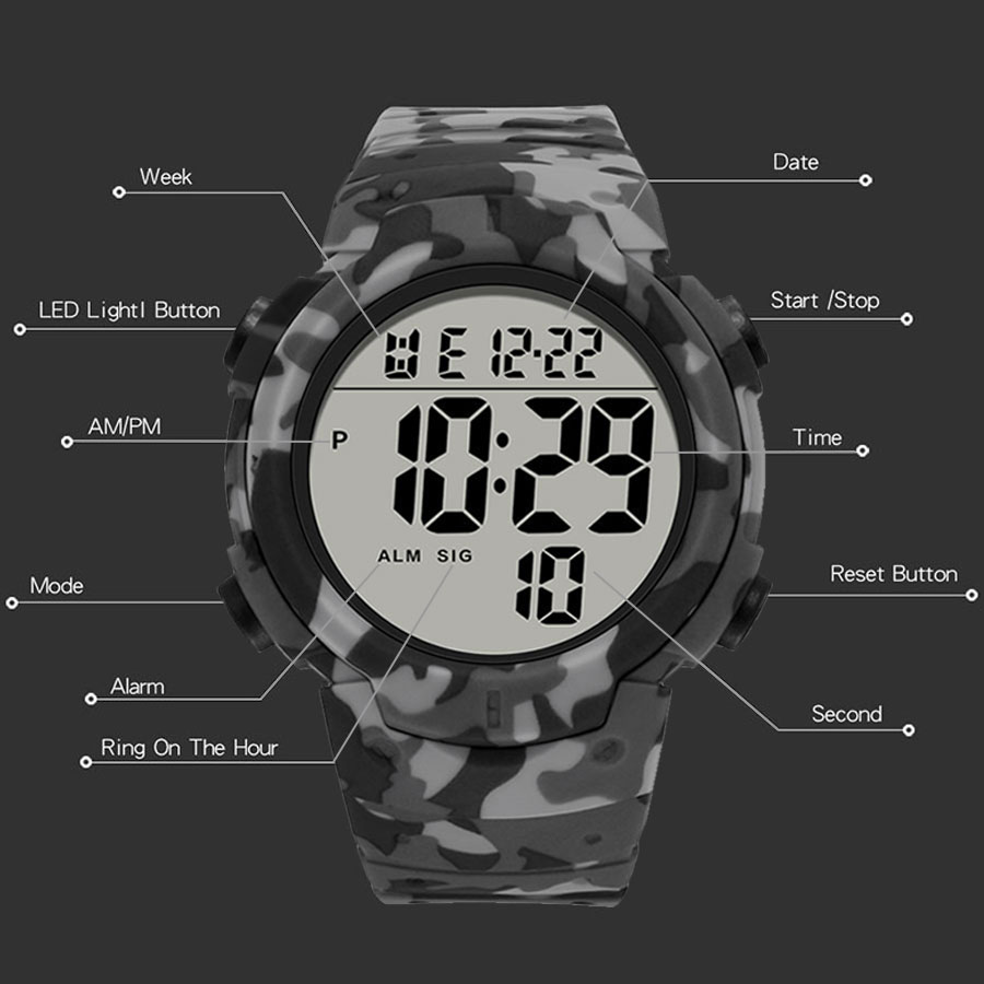 Camouflage Elektronisch Horlog - Tide Watch Surf recensie en prijs