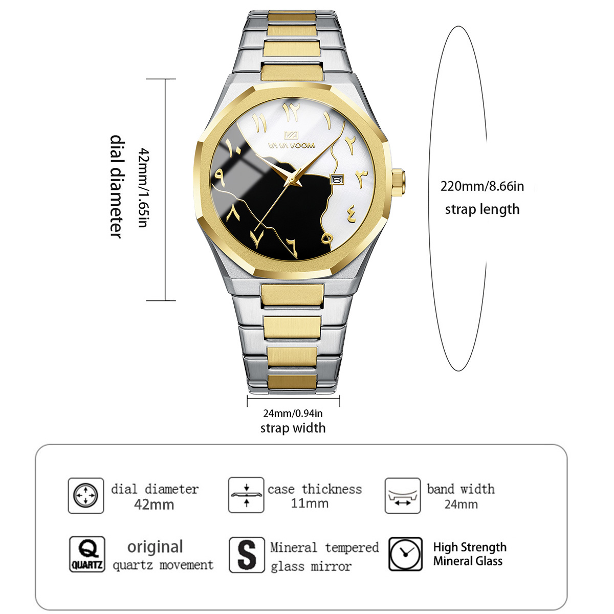 Topmerk herenhorloge marmeren  - Smartwatch Branded Watches For Men recensie en prijs