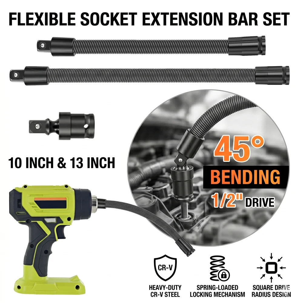 1/2 Flexibele Socket Verlengst - Spring Bar Tool recensie en prijs