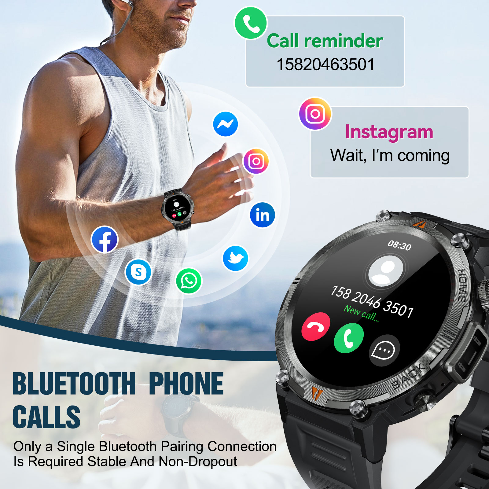 EIGIIS KE3 Bluetooth Oproep Sm - Smartwatch Watches With Bluetooth recensie en prijs