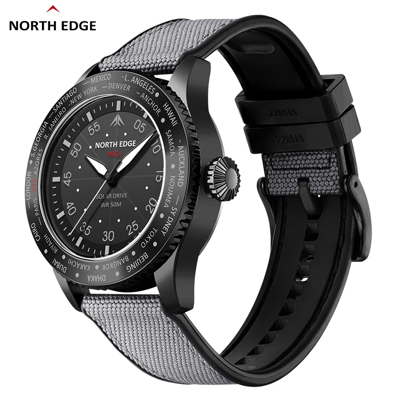 NORTH EDGE MACH Zonne-energie  - Solar Powered Watch recensie en prijs