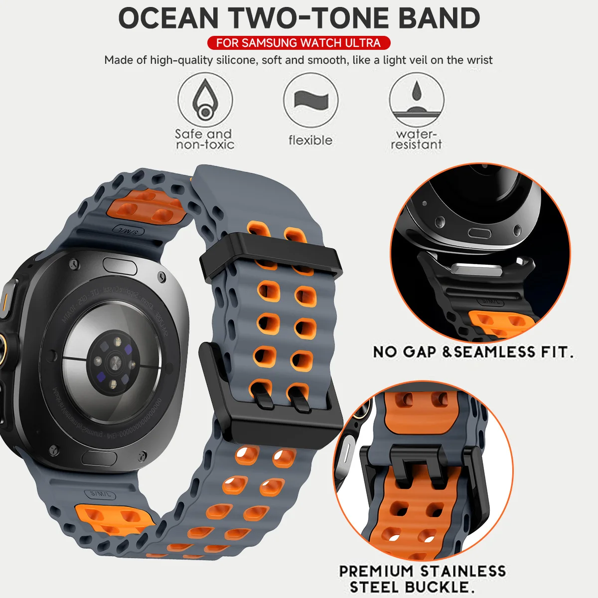 Twee-kleurige siliconen band v - Tide Watch Surf recensie en prijs